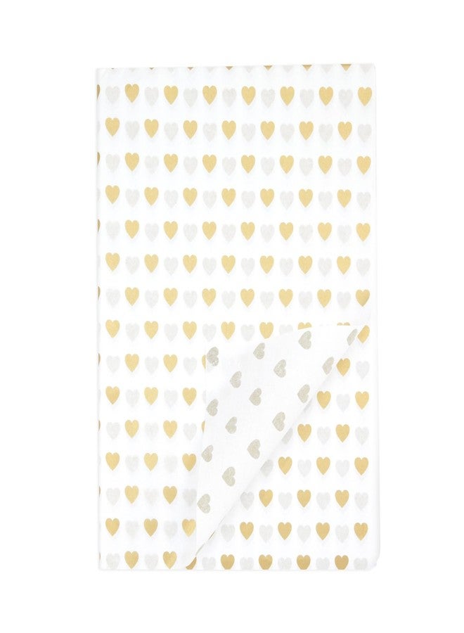 Sparkle and Bash Gold Heart Design Tissue Paper - 26 x 20 in, Pink, White & Gold - 60 Sheets Bulk Tissue Paper for Gift Wrapping & Crafts - Image 4